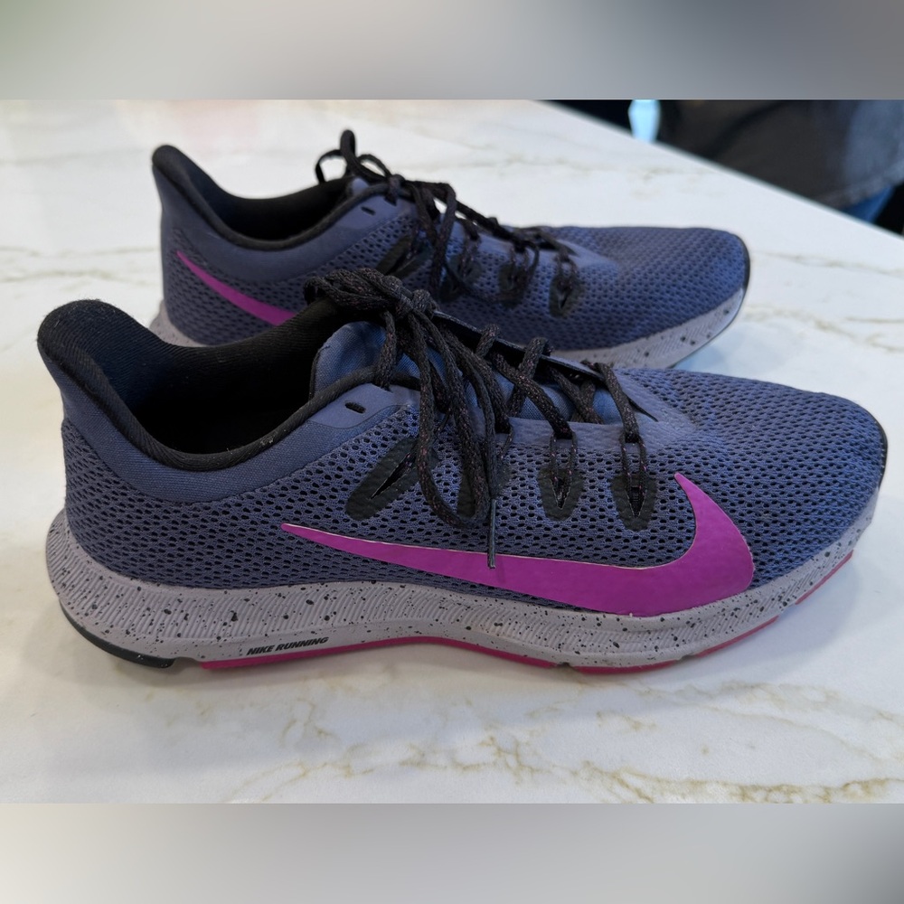 Nike Quest Running Shoes Purple and Pink & Black Womens Size 8.5